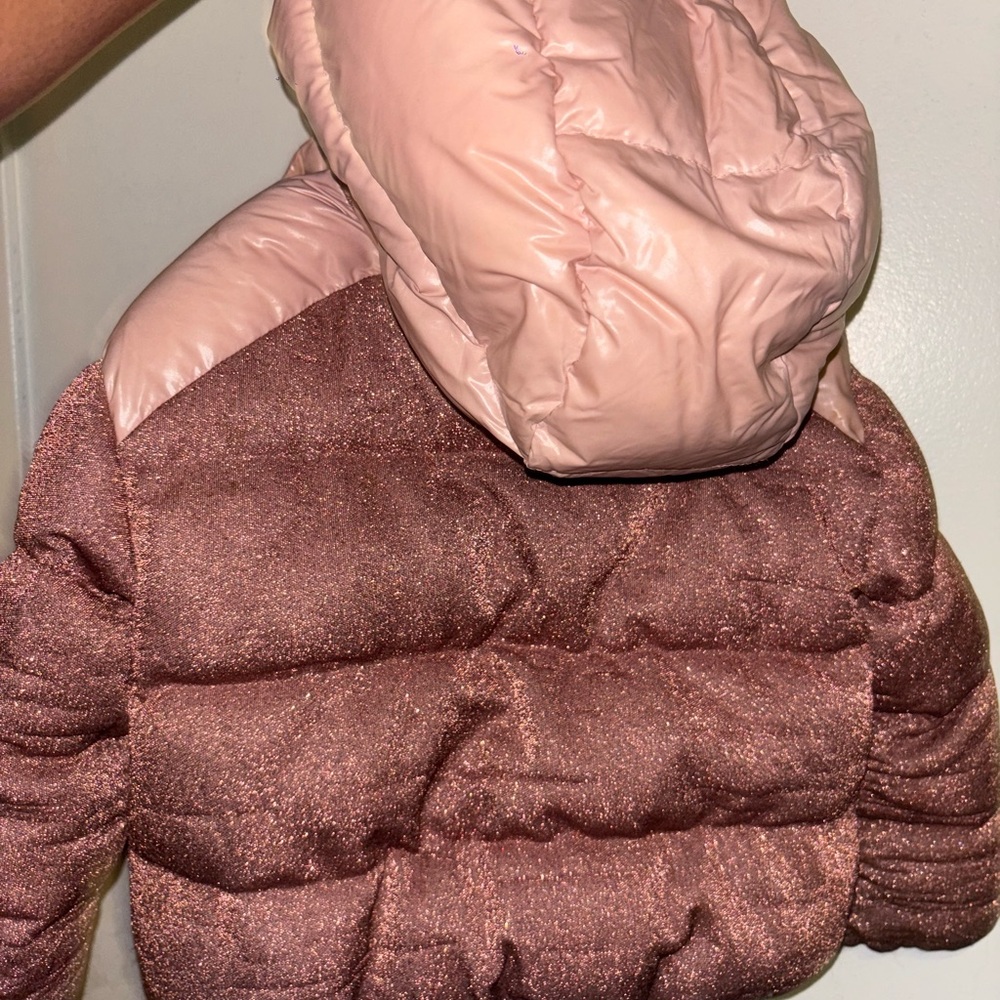 Moncler Shimmering Pink Puffer Jacket - Picture 3 of 5